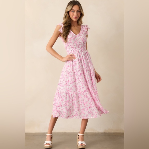 By The River Dresses & Skirts - Brand new with tags. Stunning feminine Floral Midi Dress size M